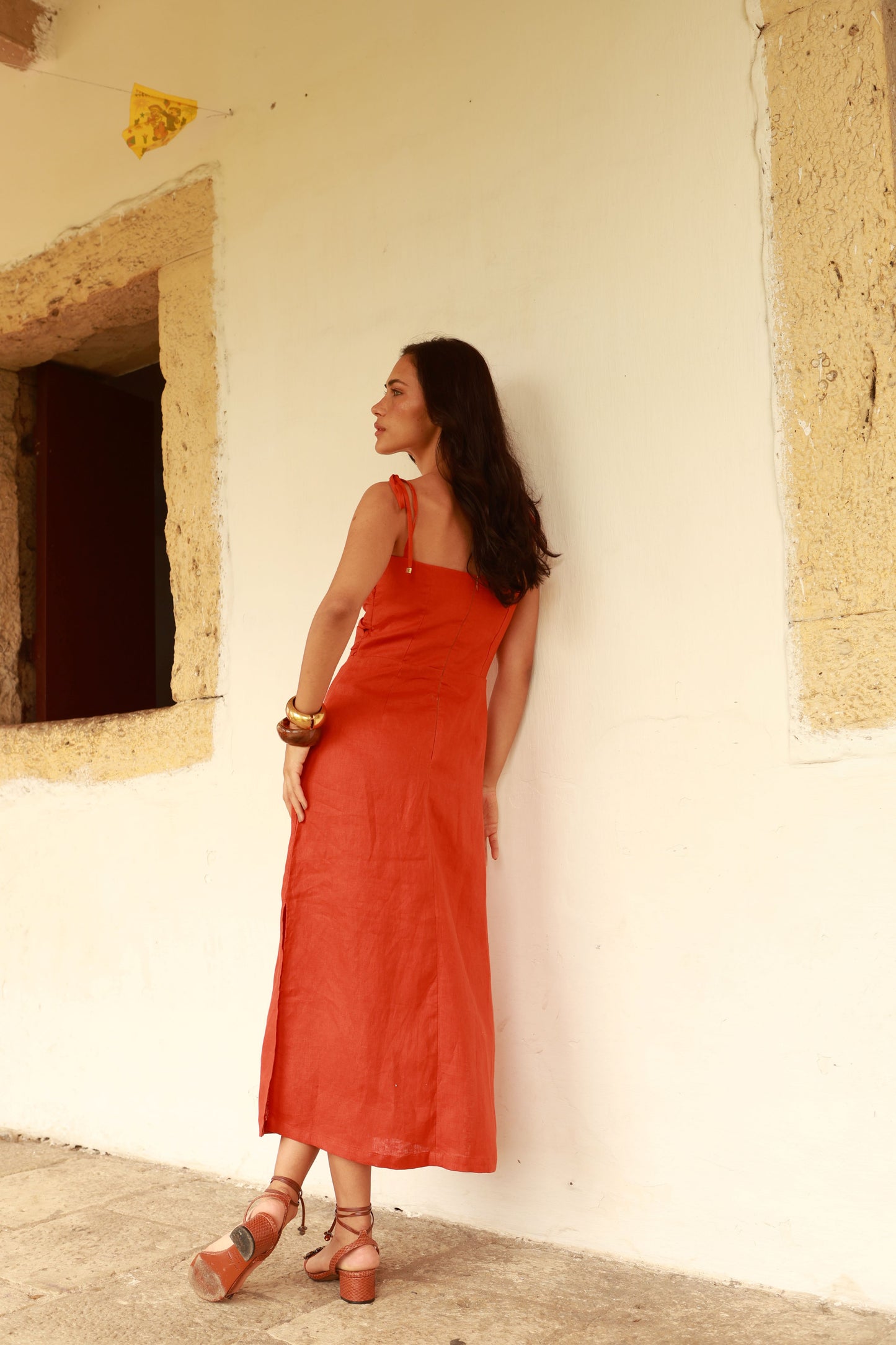 Vestido Jasmine Telha