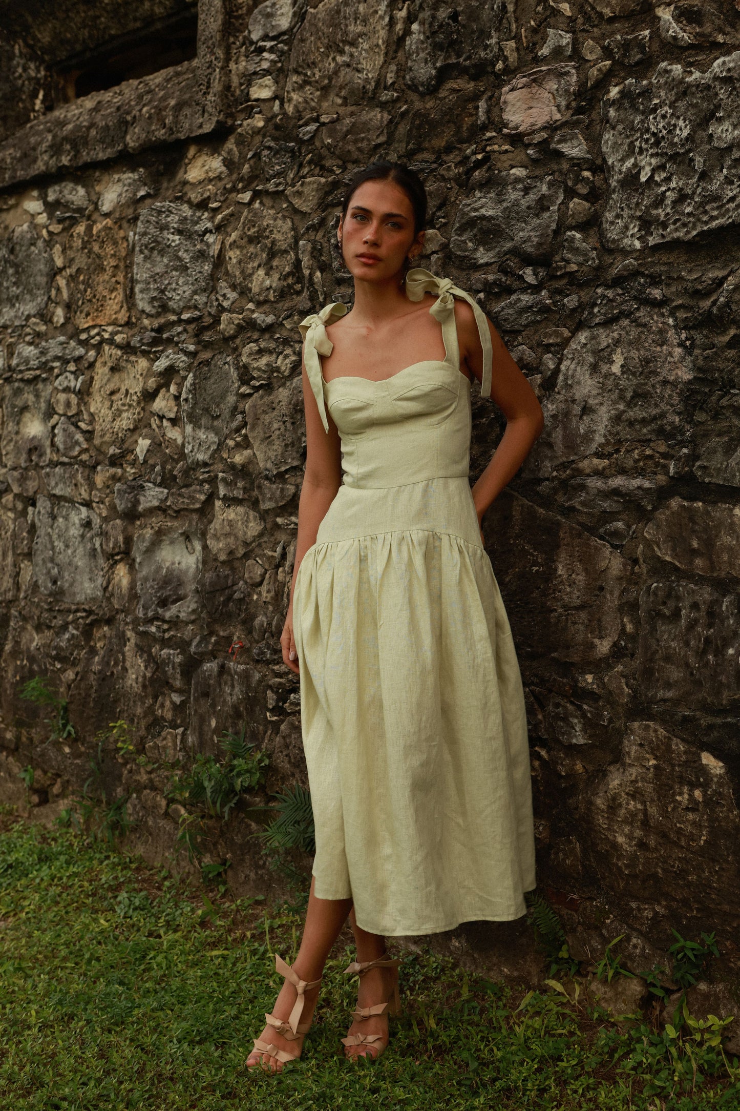 Vestido Sofia Verde Água