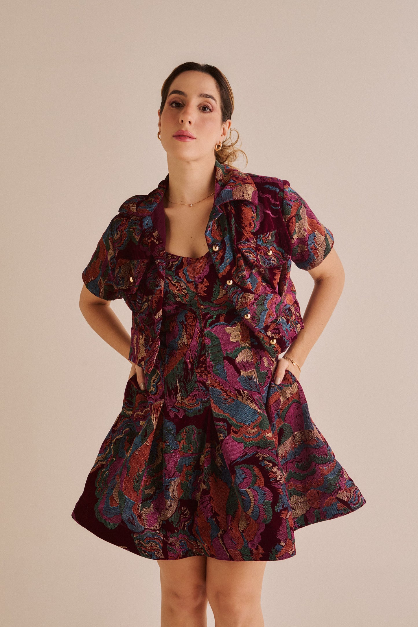 Casaquete Luma Veludo roxo