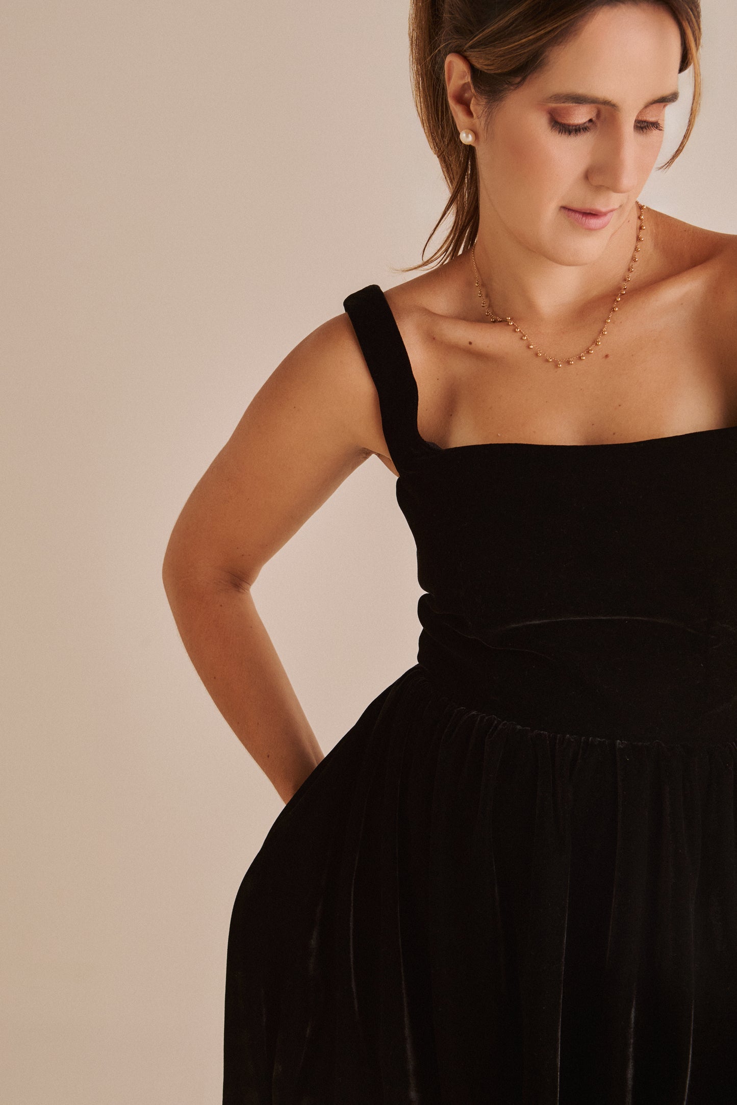 Vestido Laila Balonê veludo