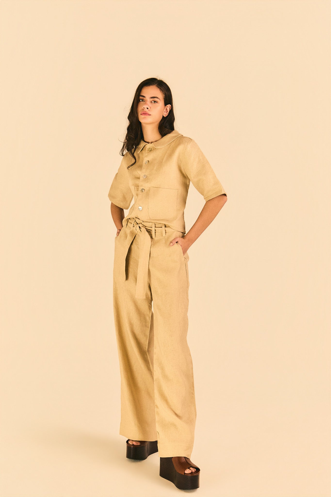 Camisa Cris Linho Nude