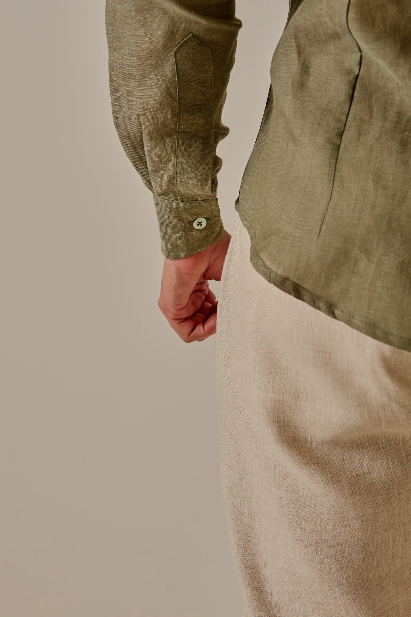 Camisa Masculina Manga Longa Verde Escuro