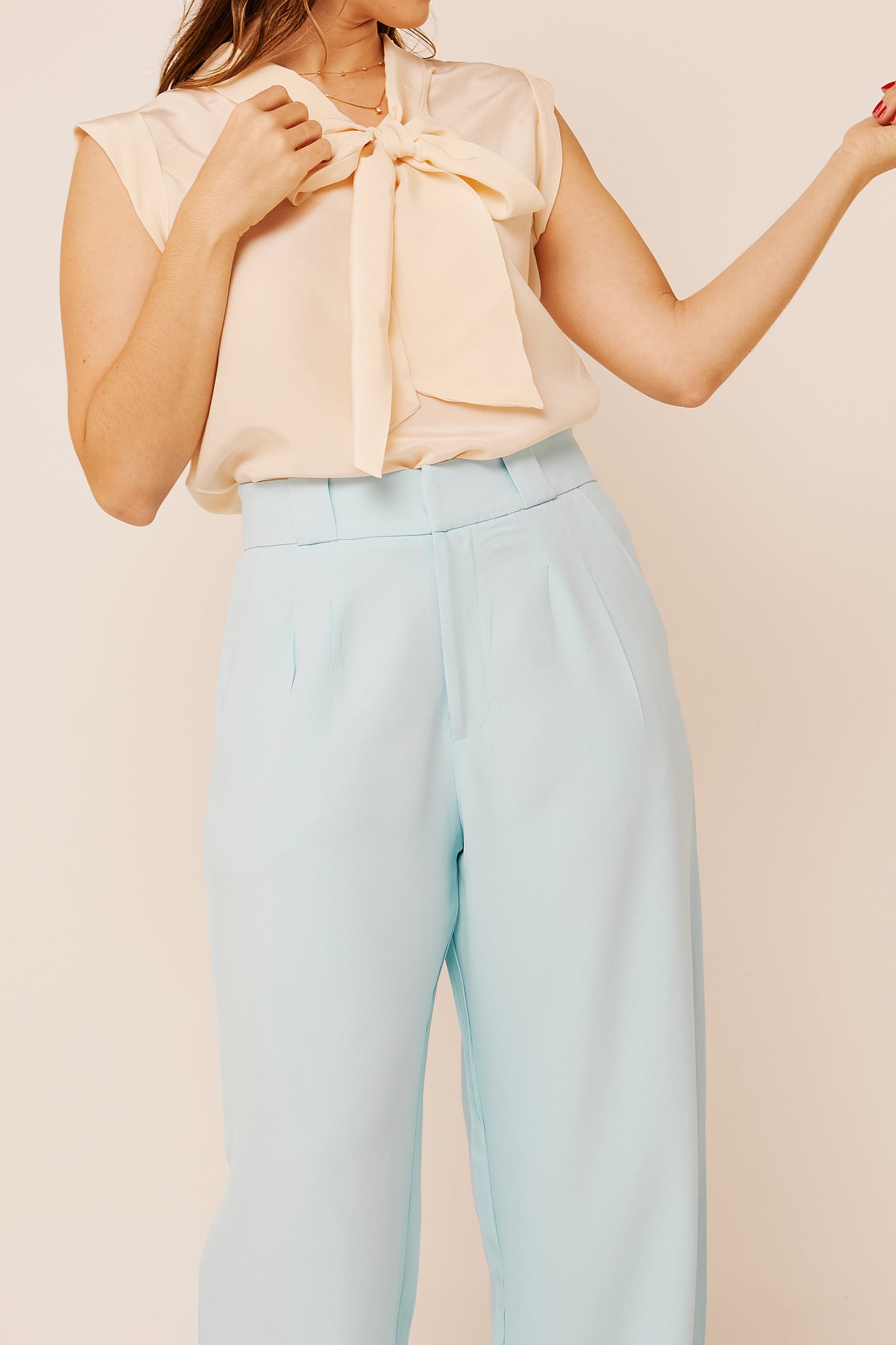 Calça Pantalona Catarina Azul Turquesa