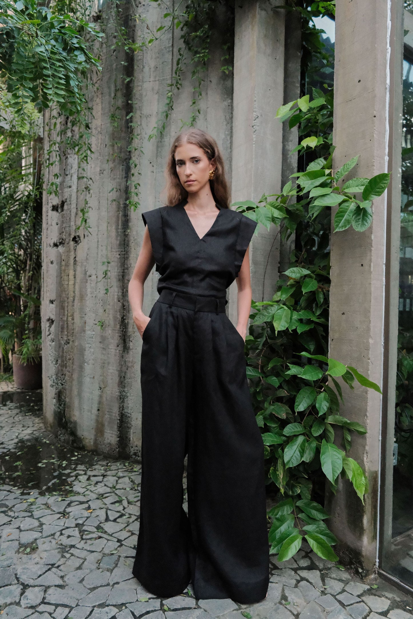 Calça Thaísa Linho Preto