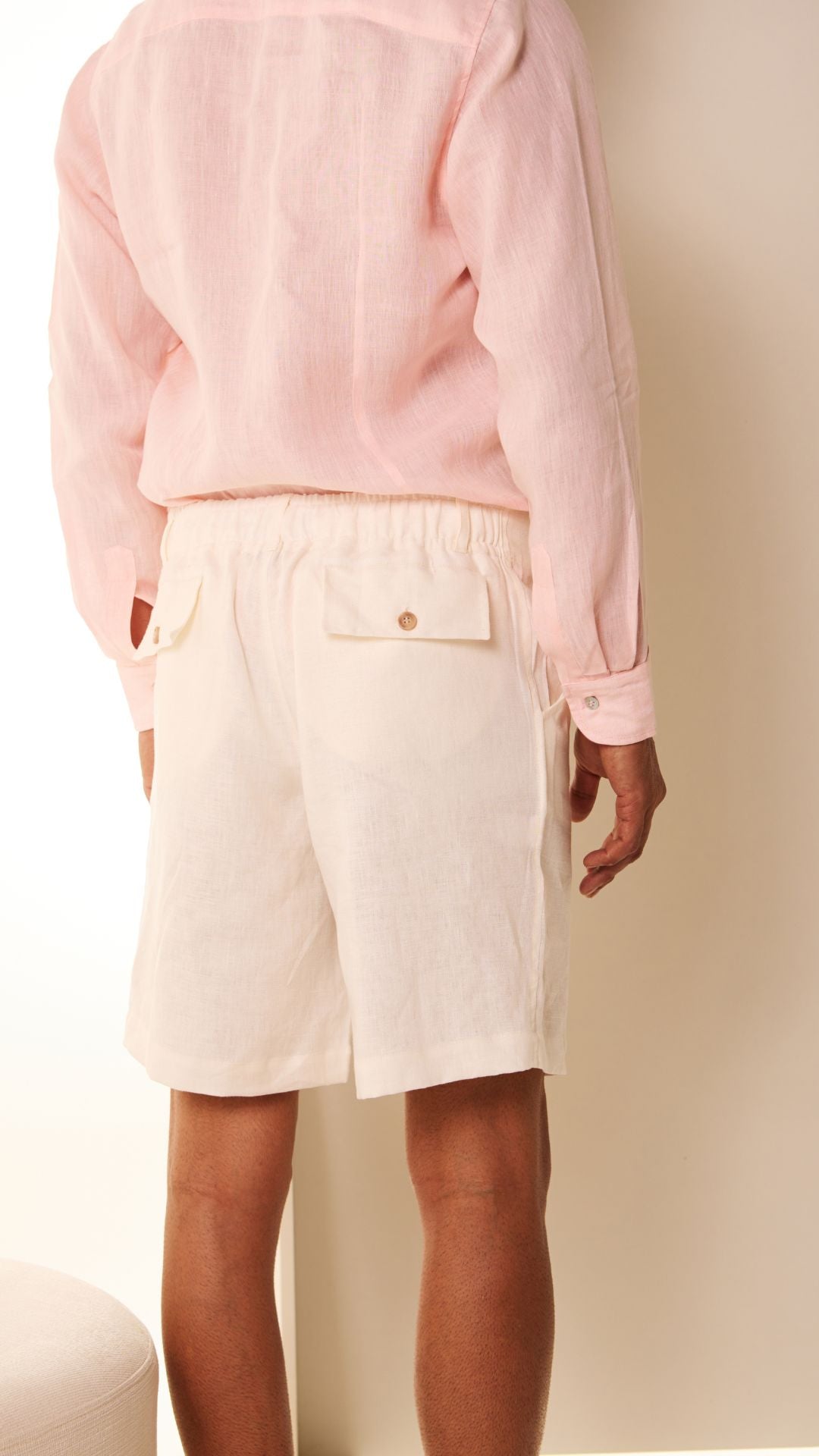 Bermuda Masculina Off White