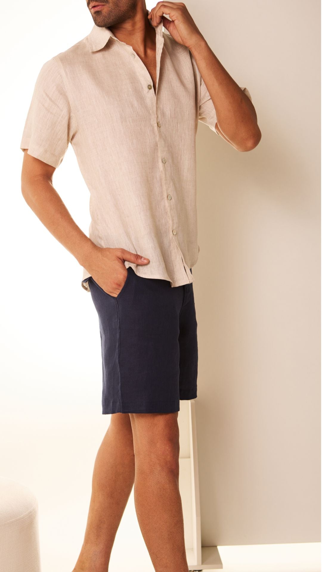 Camisa Masculina Manga Curta Cru