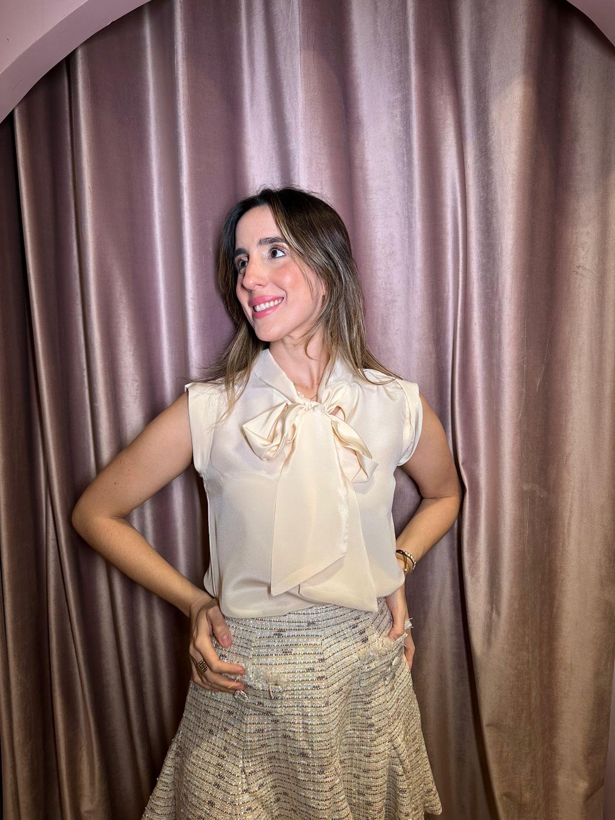 Blusa Lívia Seda Off White