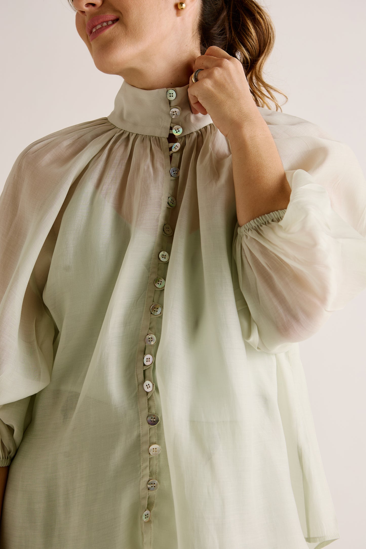 Camisa Celeste Verde Orvalho