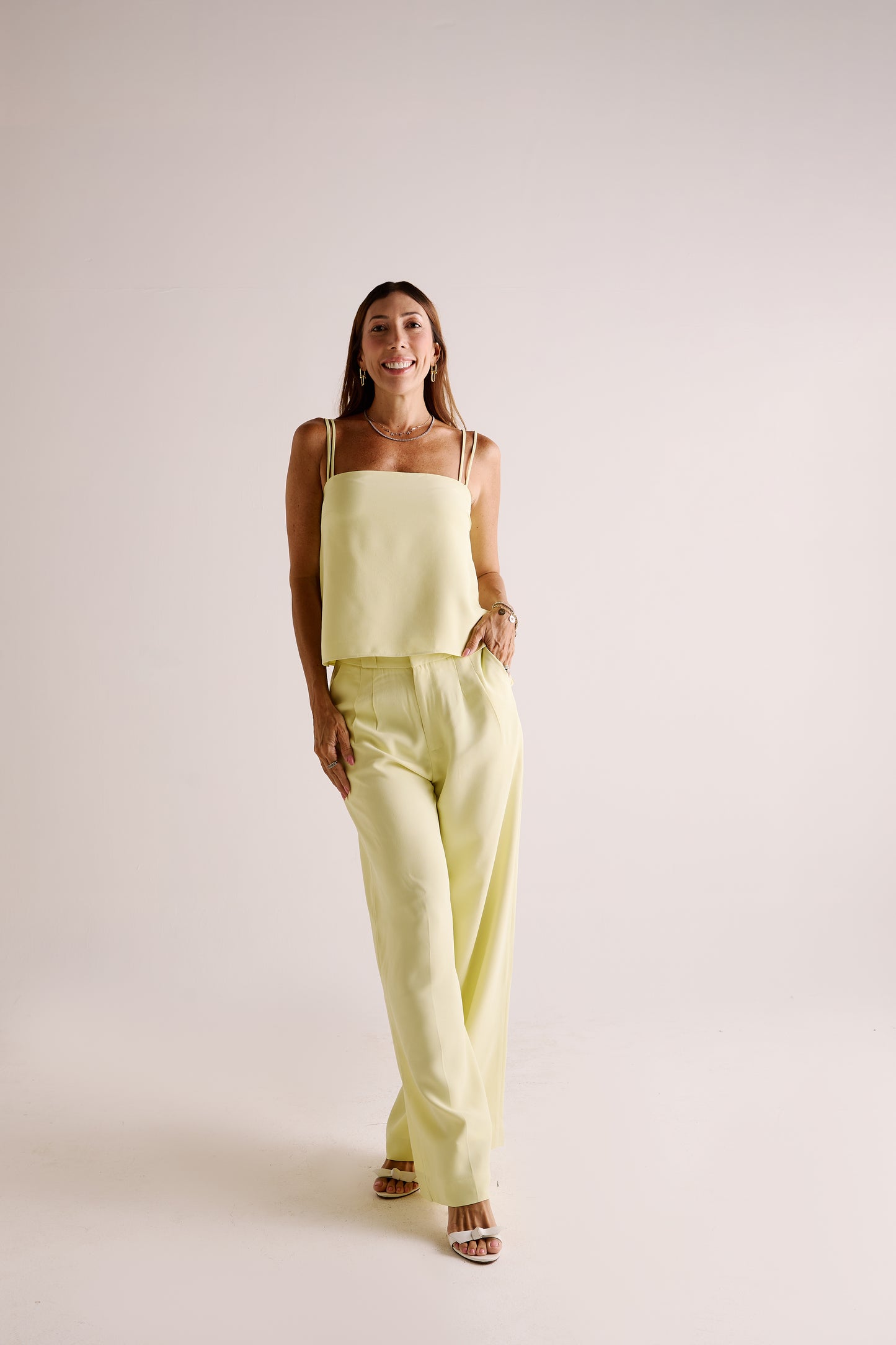 Calça Catarina Crepe Lime