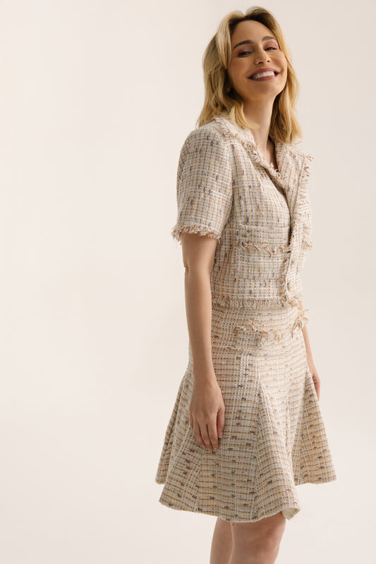 Saia Luana Tweed Marrom