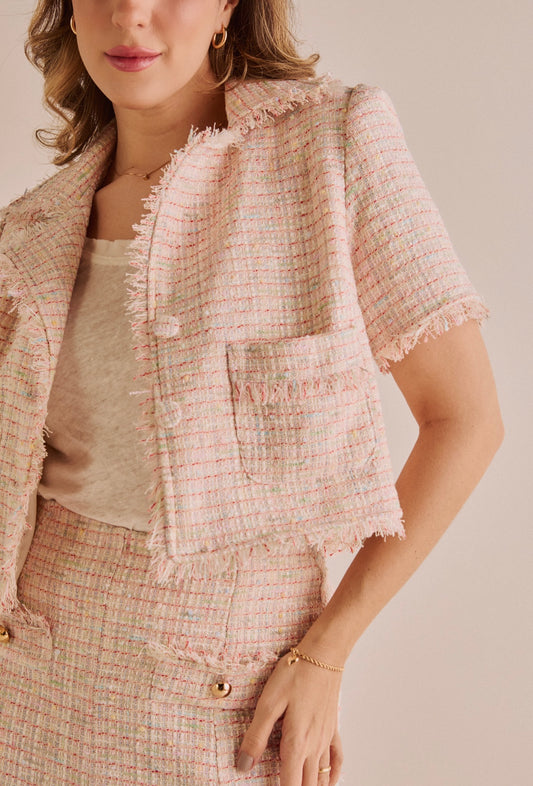 Casaquete Leah Tweed Rosa