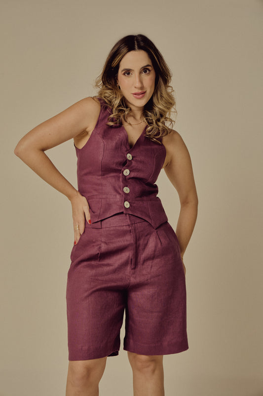 Colete Antonella Roxo Ameixa