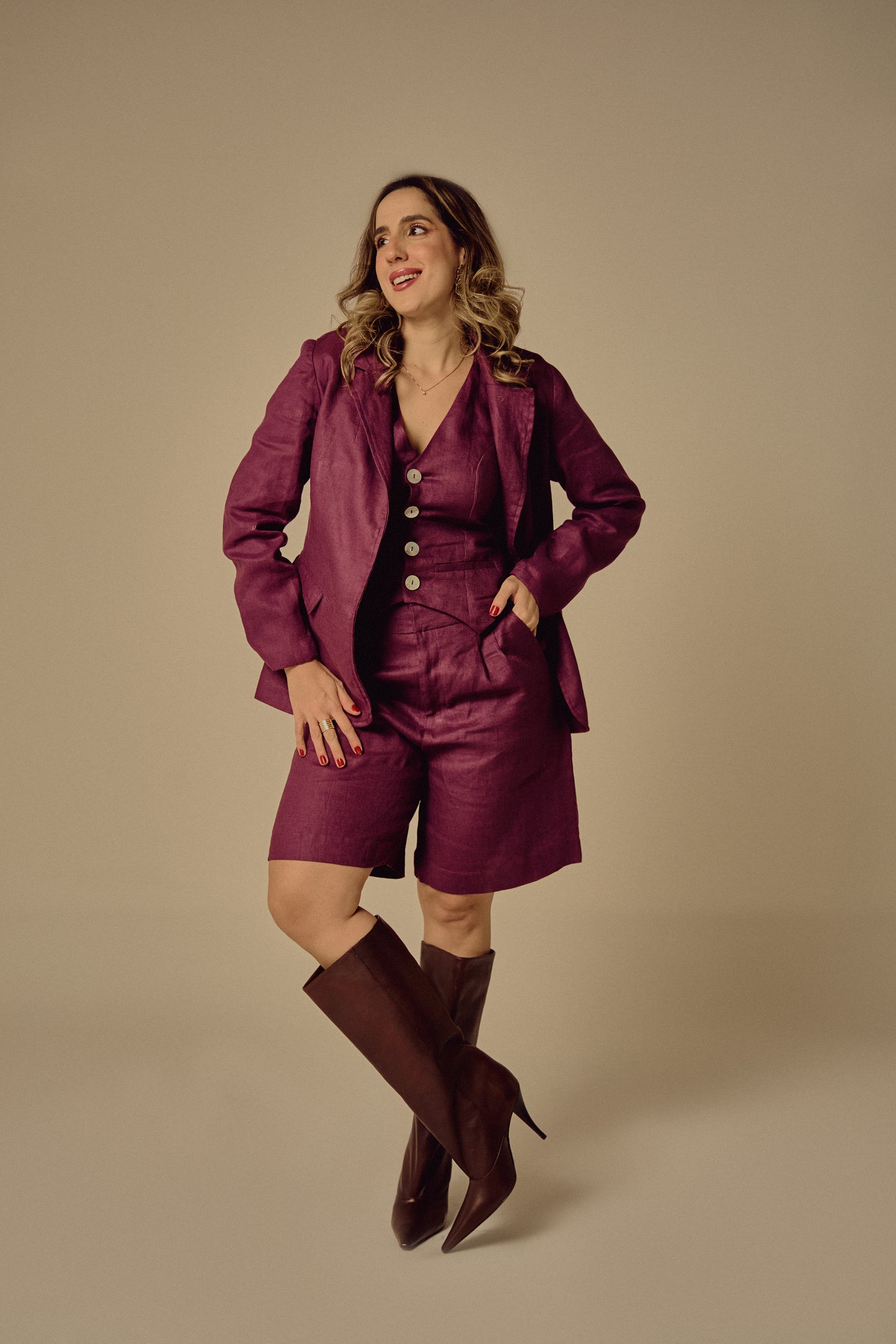 Blazer Natalia Roxo Ameixa