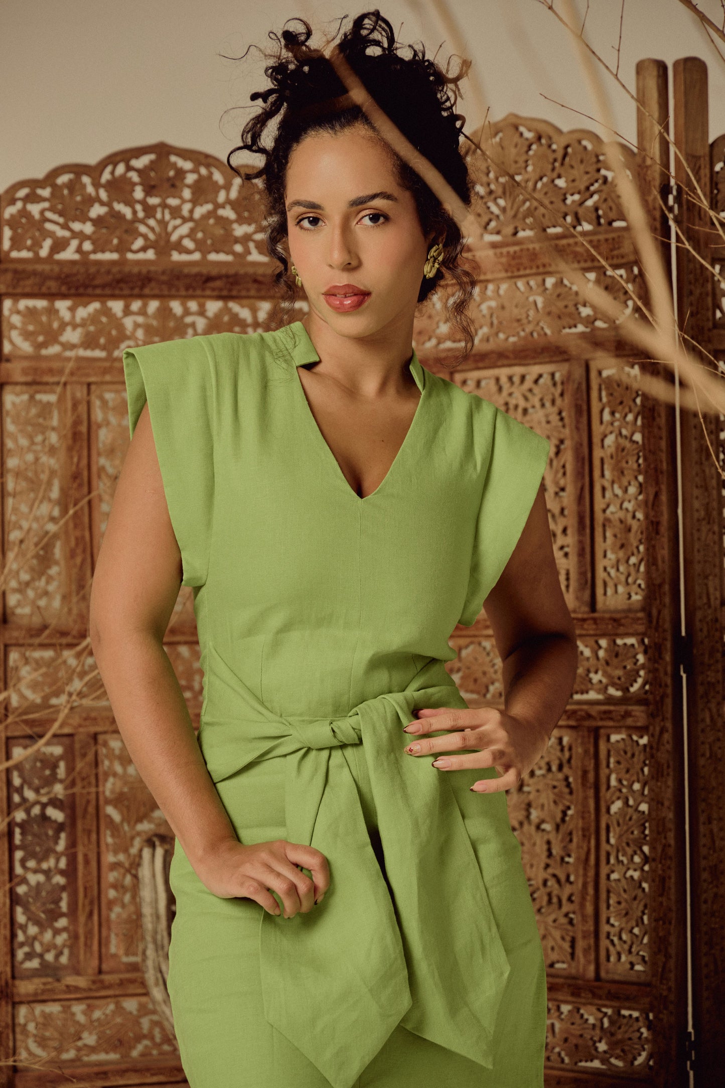 vestido Clarissa verde lima