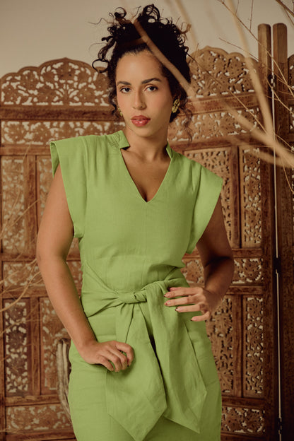 vestido Clarissa verde lima