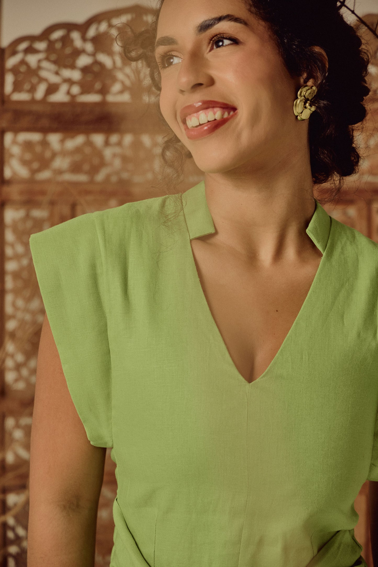 vestido Clarissa verde lima