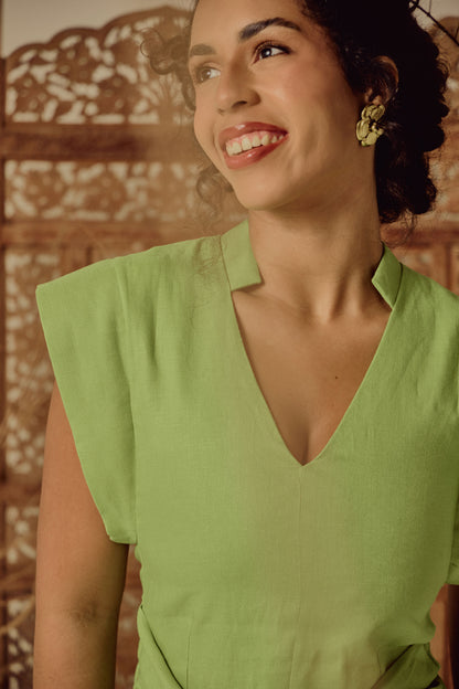 vestido Clarissa verde lima
