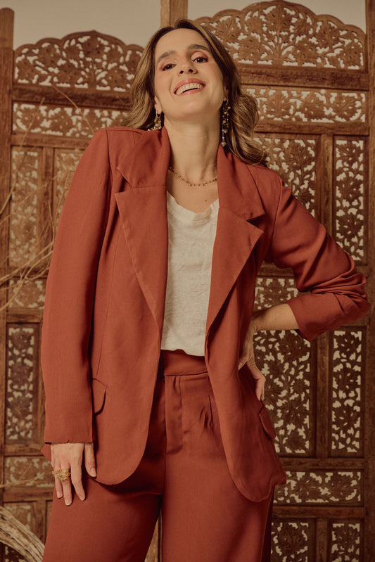 Blazer Helena Marrom Médio