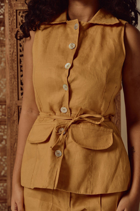 Colete Patricia Amarelo Gold