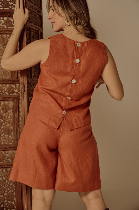 Blusa Paula Marrom Telha
