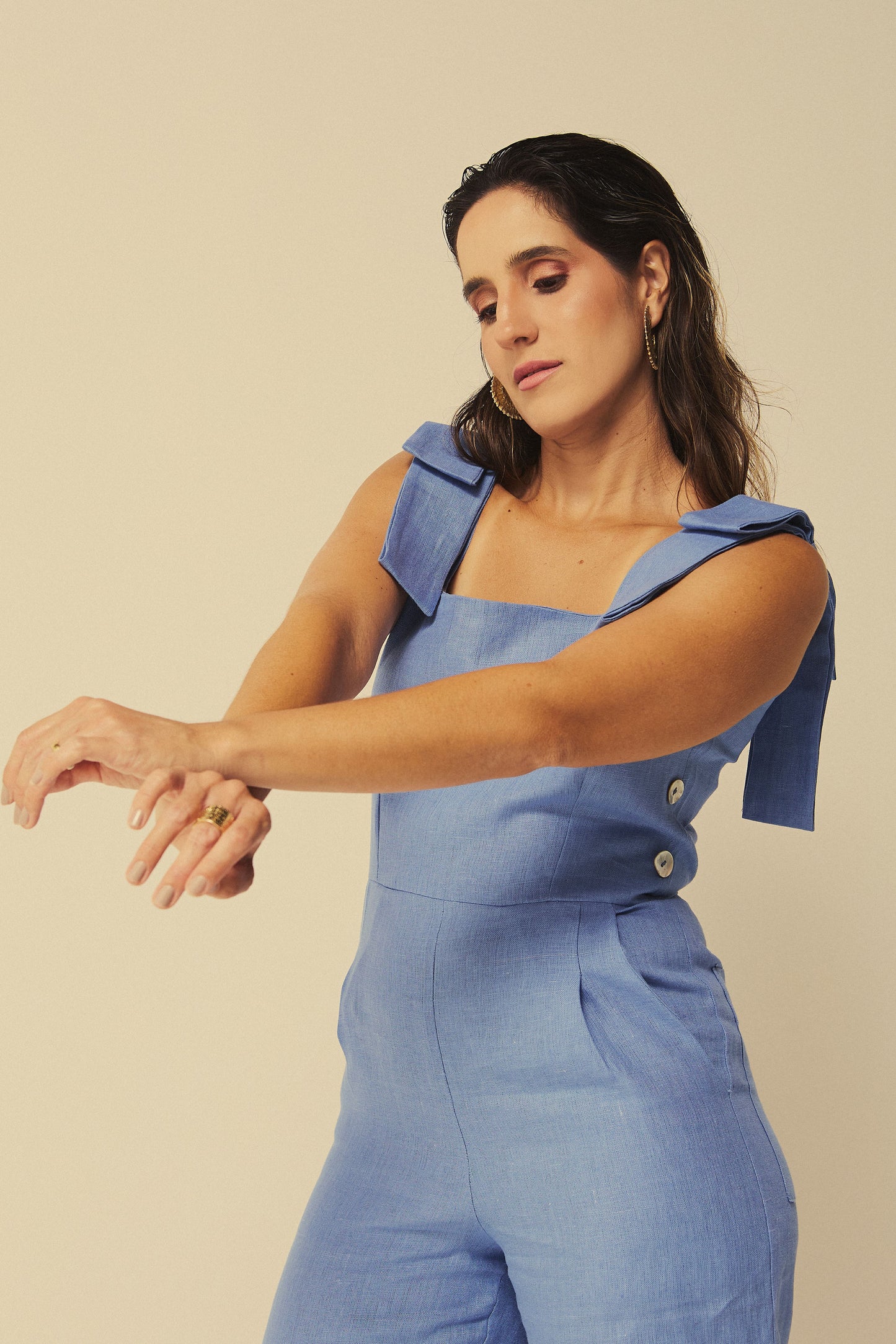 Macacão Carol Azul