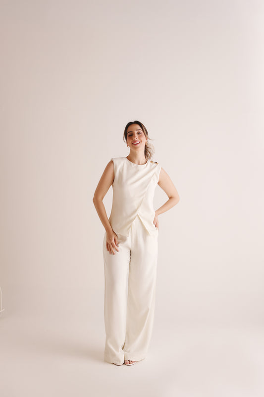 Calça Catarina Off White