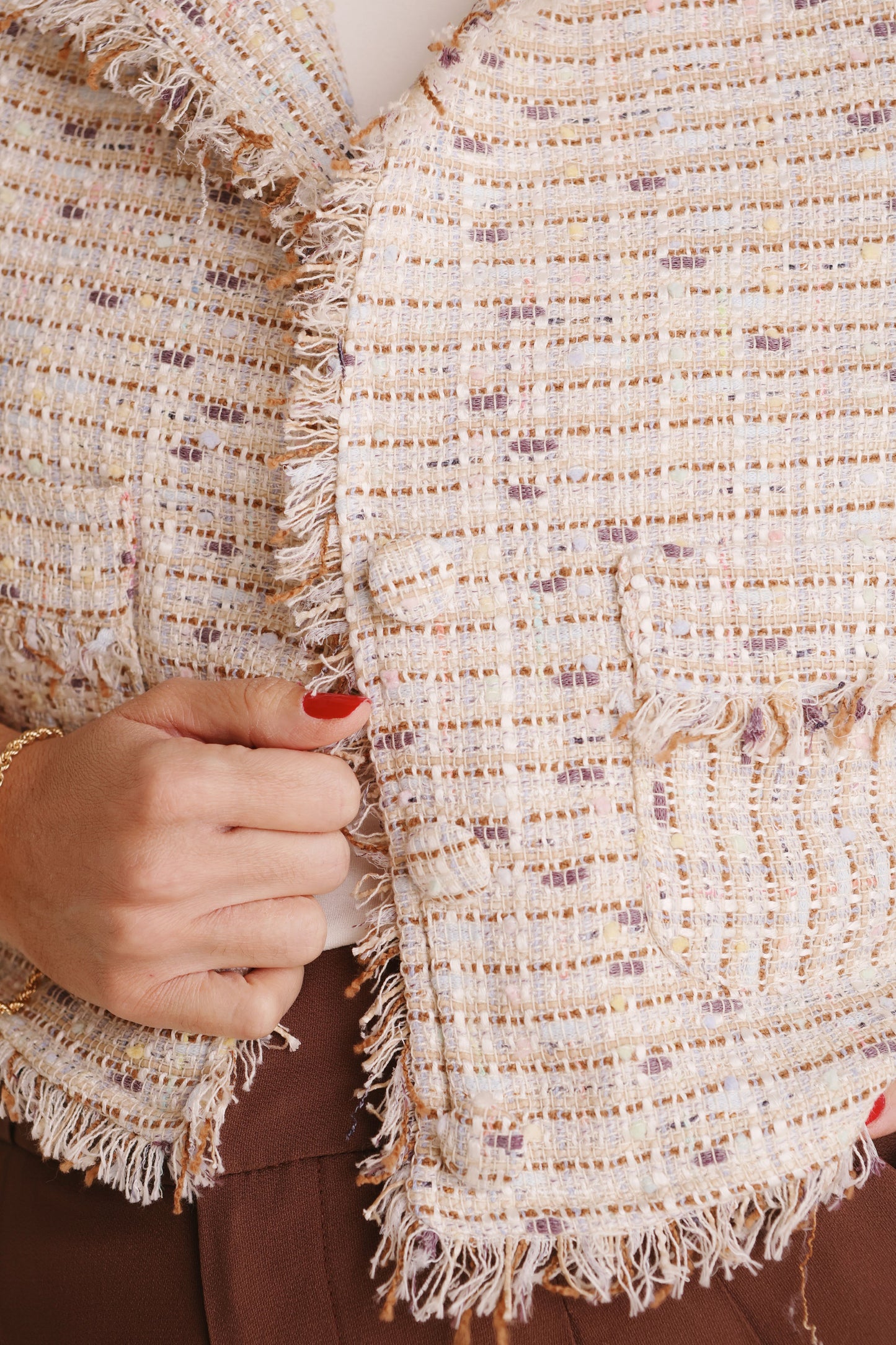Casaquete Leah Tweed Marrom