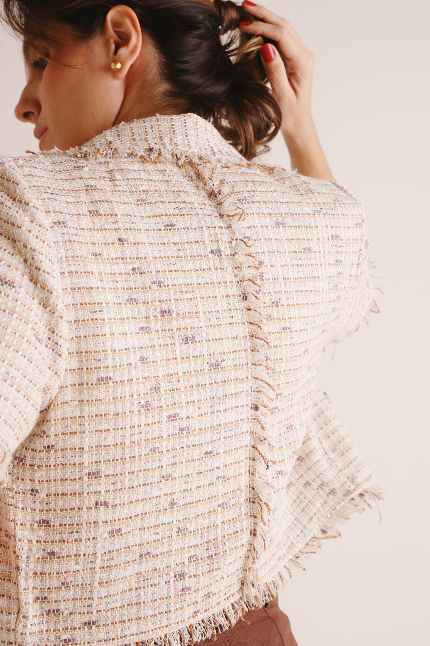 Casaquete Leah Tweed Marrom