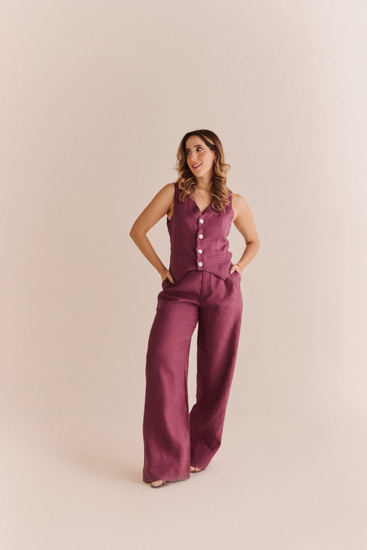 Calça New Catarina Roxo Ameixa