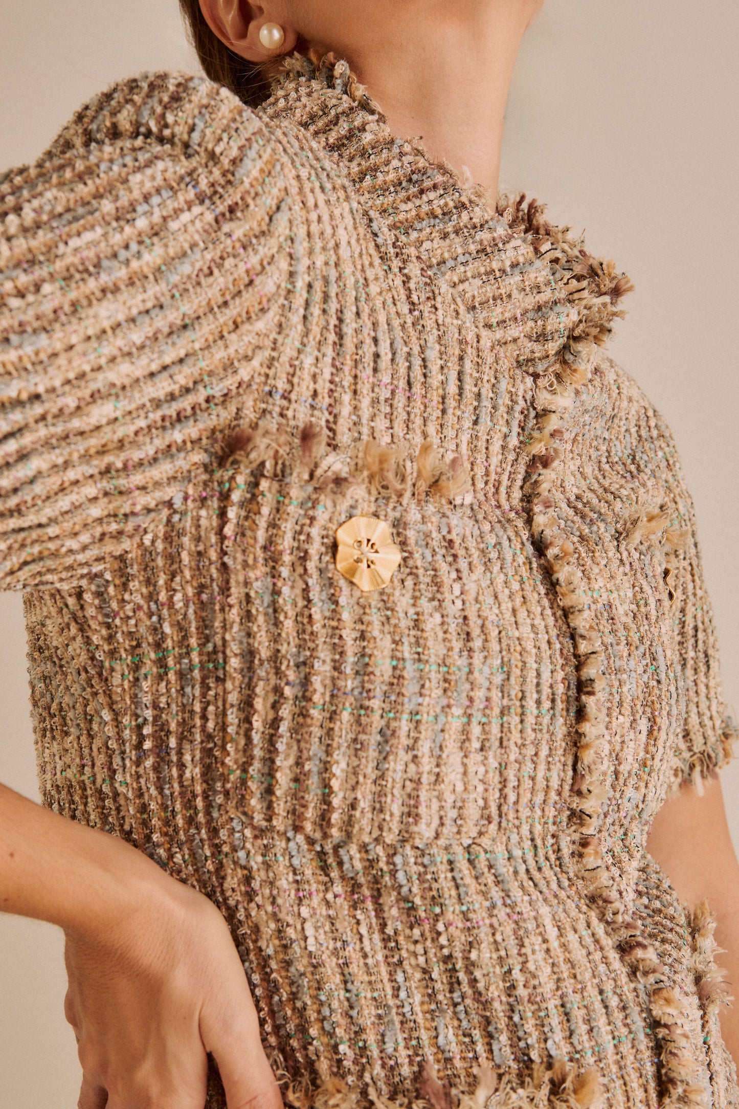 Vestido Bia Tweed Cinza