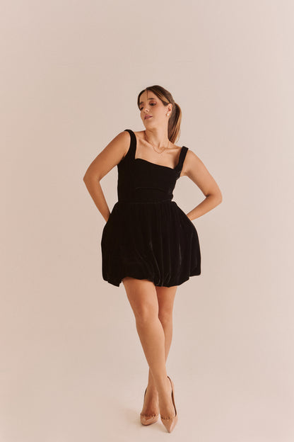 Vestido Laila Balonê veludo