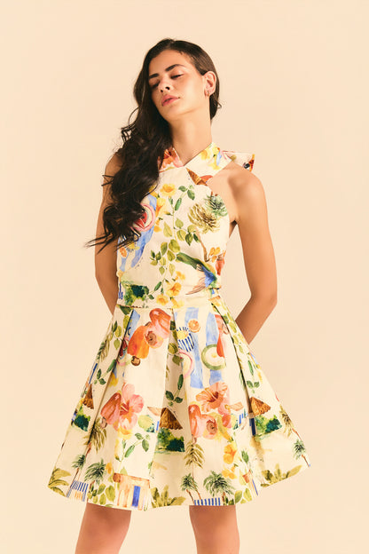 Vestido Angelina Sarja Estampada
