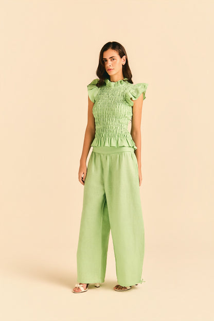 Calça Jasmine Linho Verde Menta