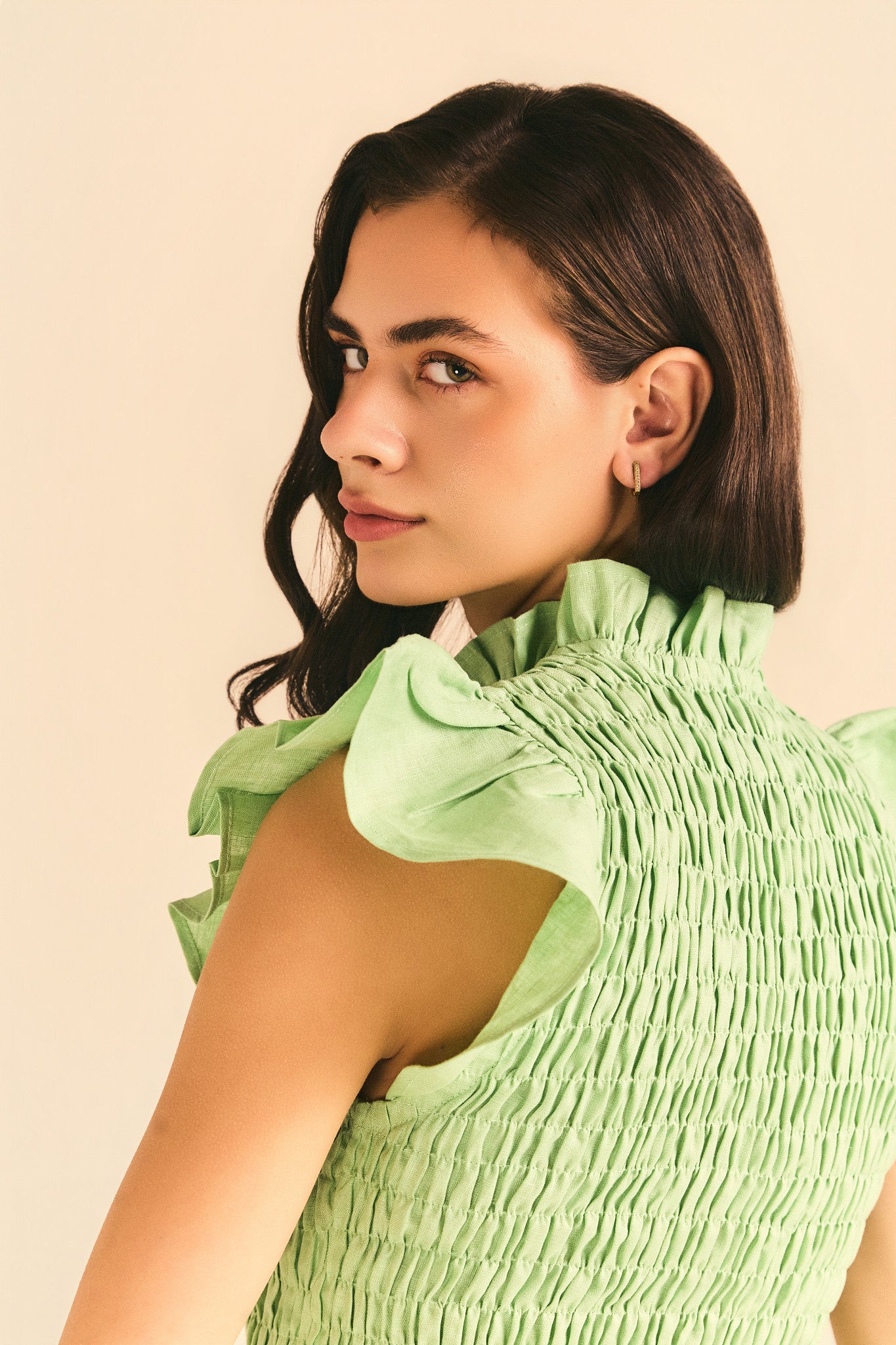 Blusa Vittória Linho Verde Menta
