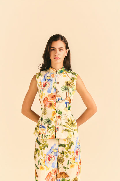 Blusa Aurora Sarja Estampada