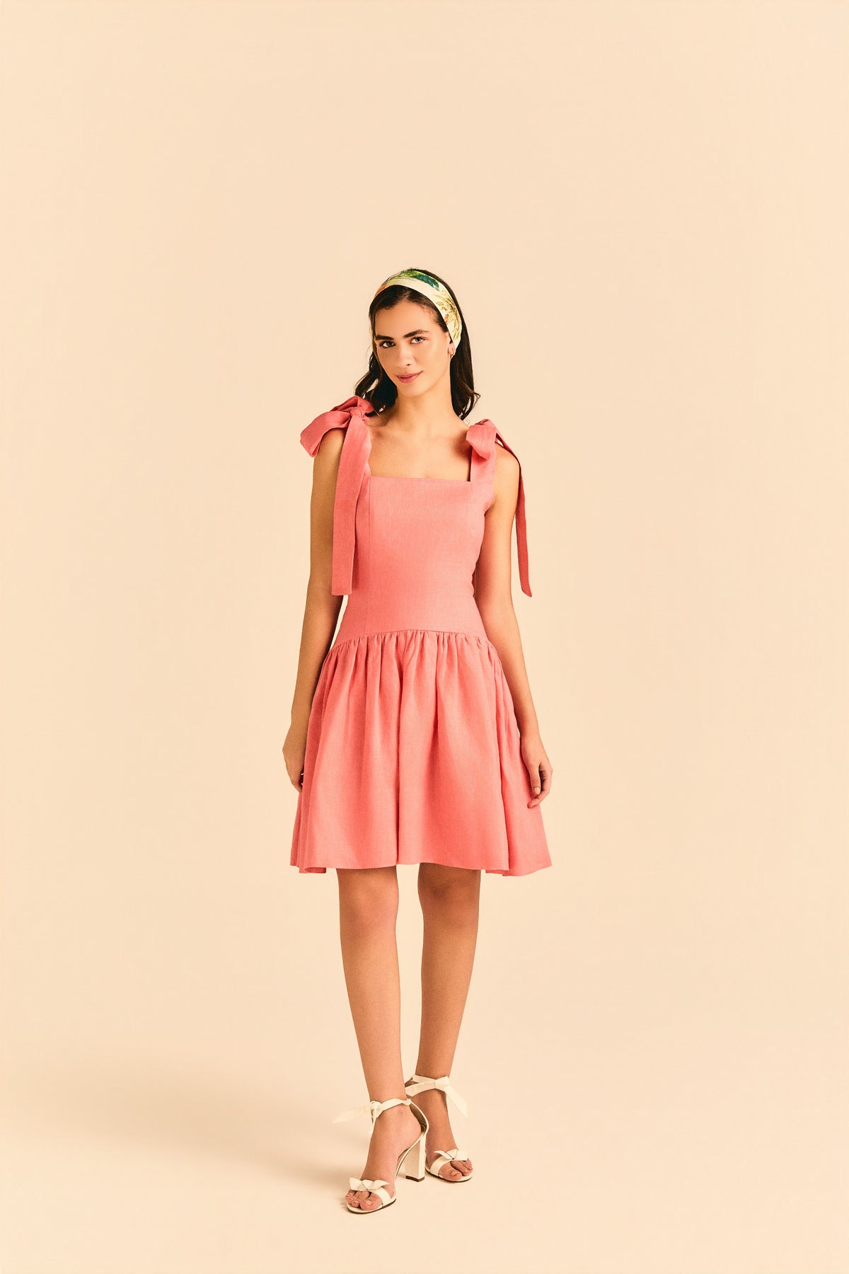 Vestido Sienna Linho Coral