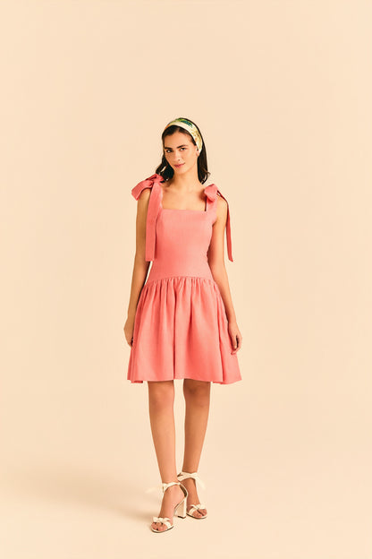 Vestido Sienna Linho Coral