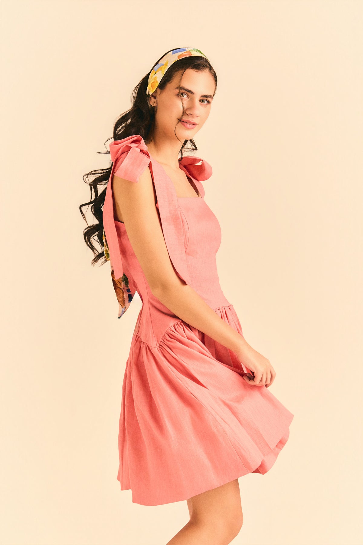 Vestido Sienna Linho Coral