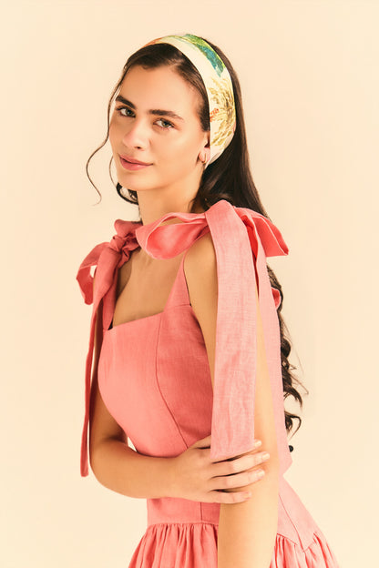 Vestido Sienna Linho Coral