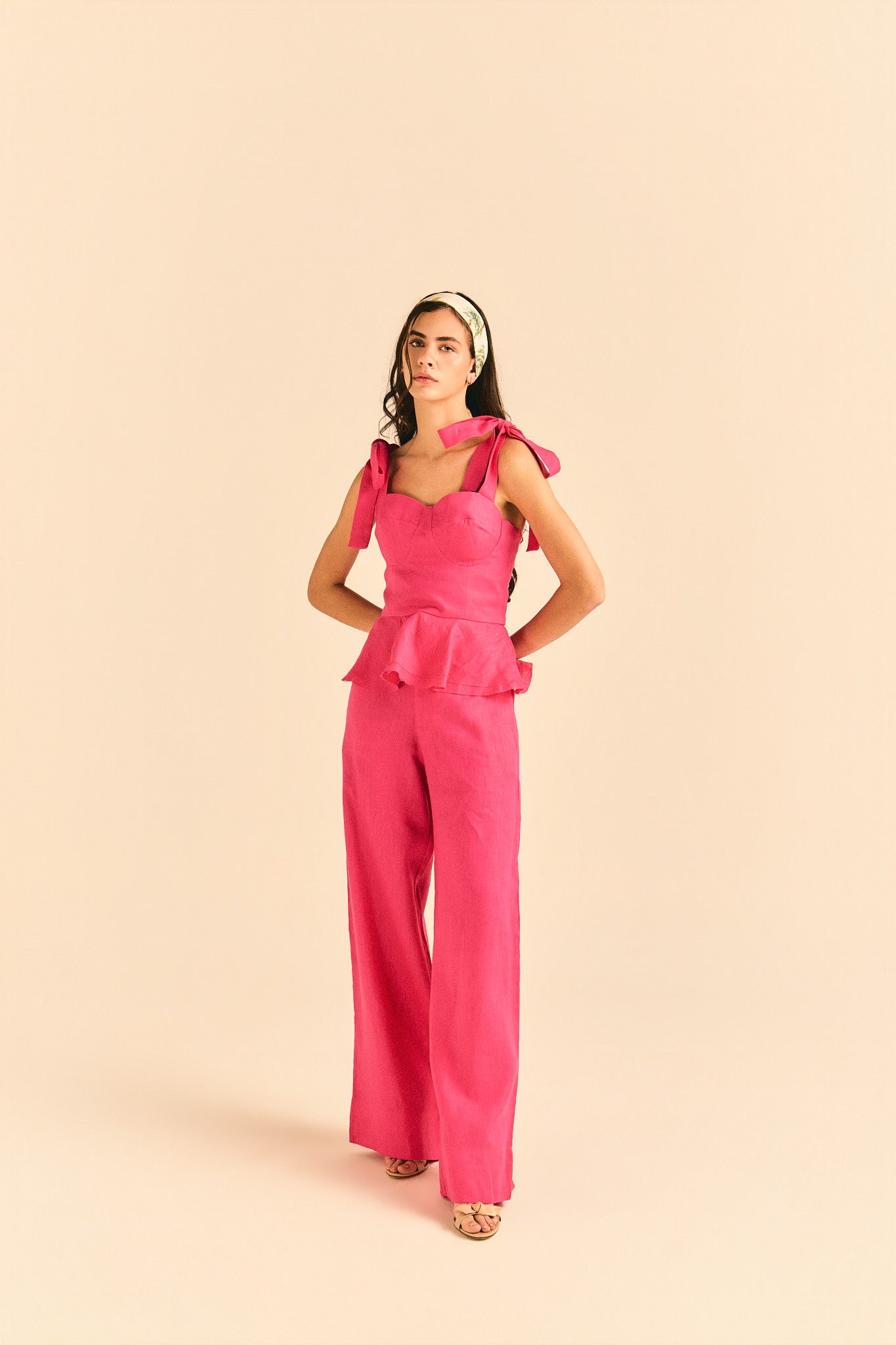Calça Manu Linho Puro Pink