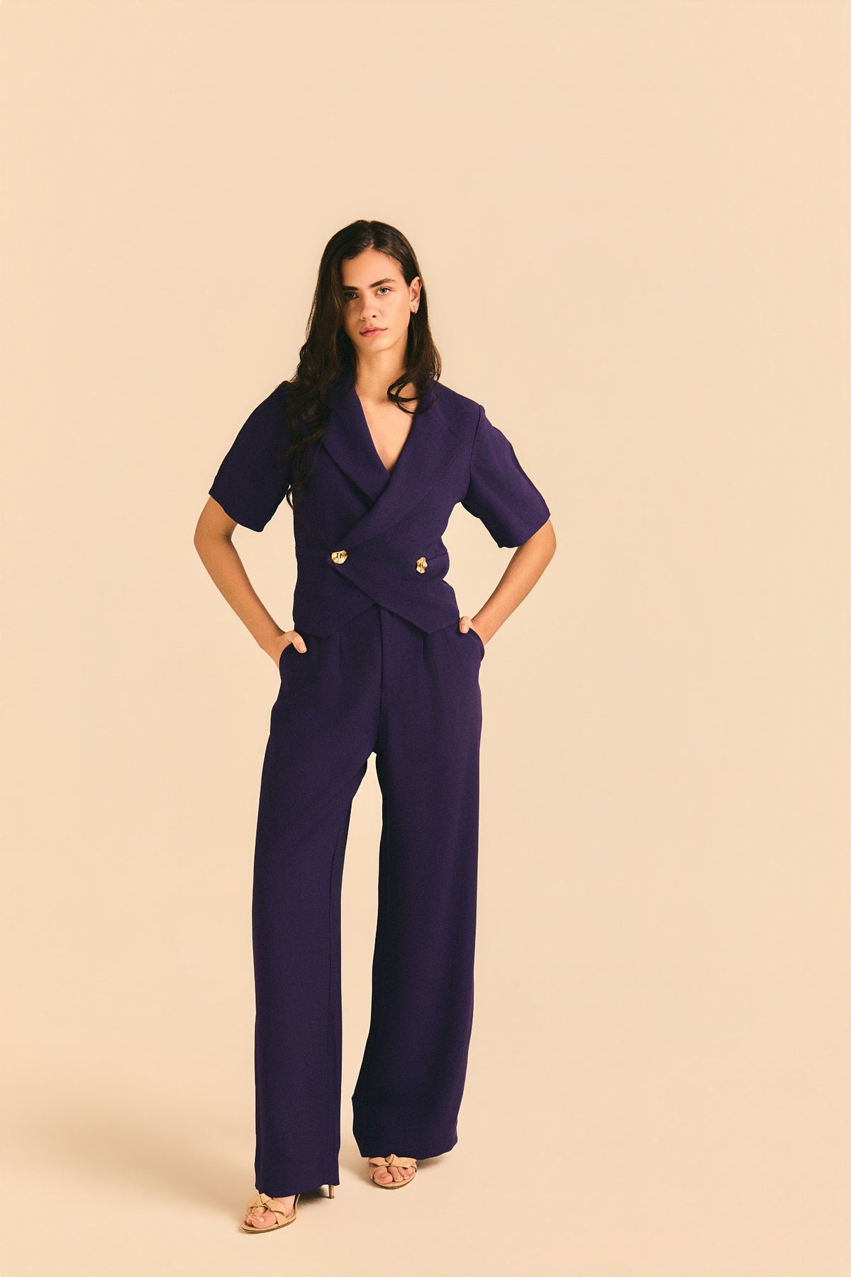 Casaquete Júlia Crepe Roxo