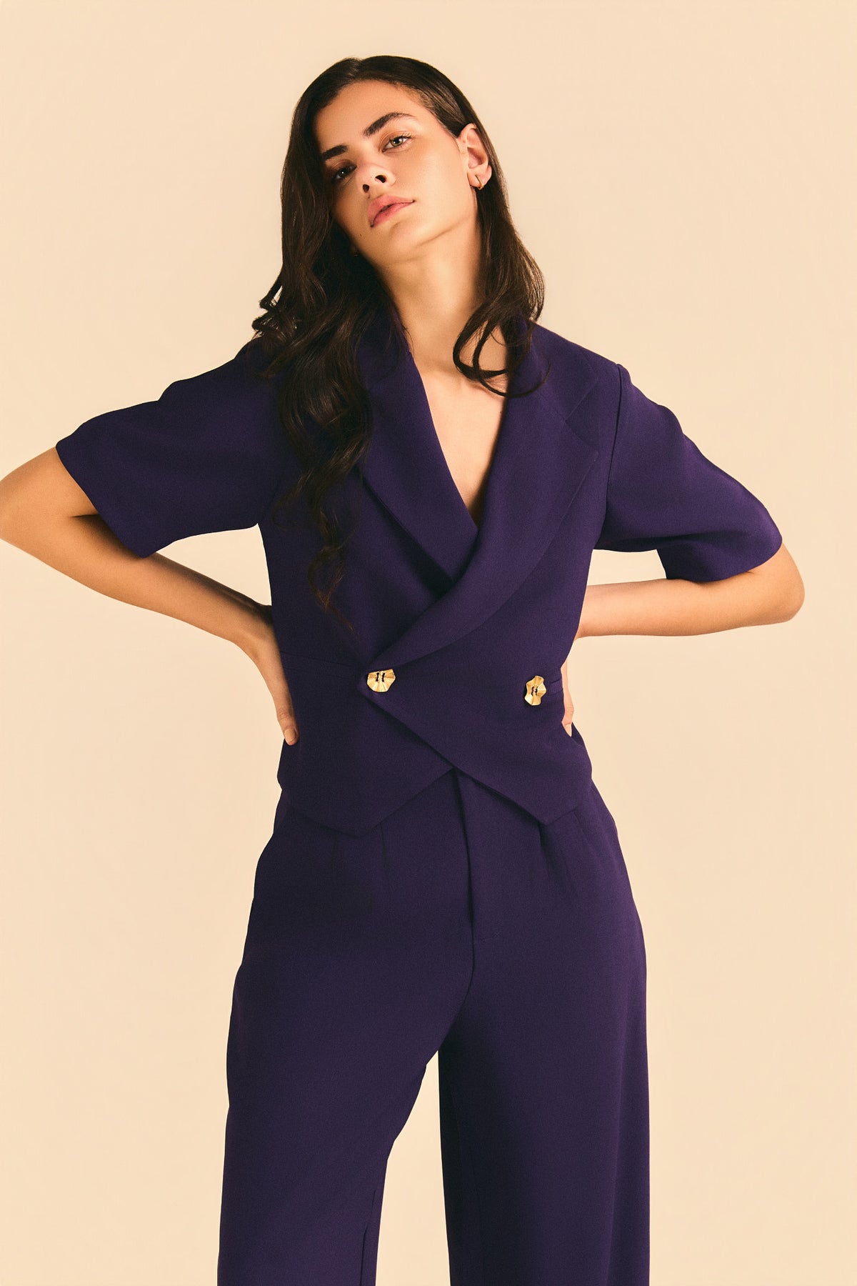 Casaquete Júlia Crepe Roxo