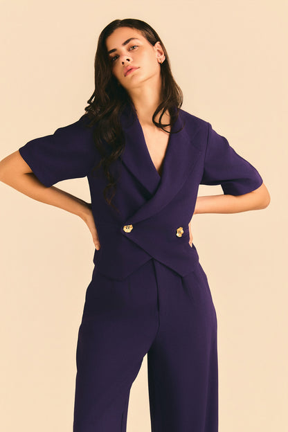 Casaquete Júlia Crepe Roxo