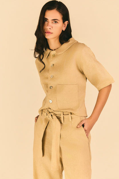 Camisa Cris Linho Nude