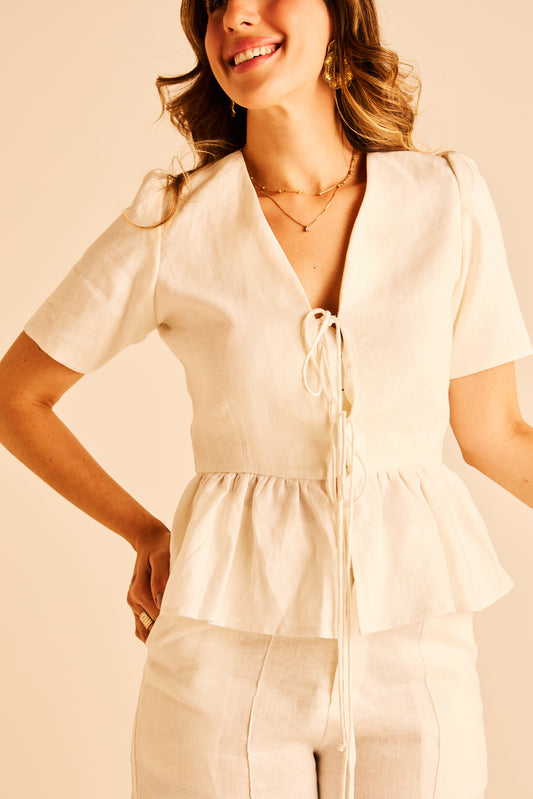 Blusa Eloisa - Linho Off White