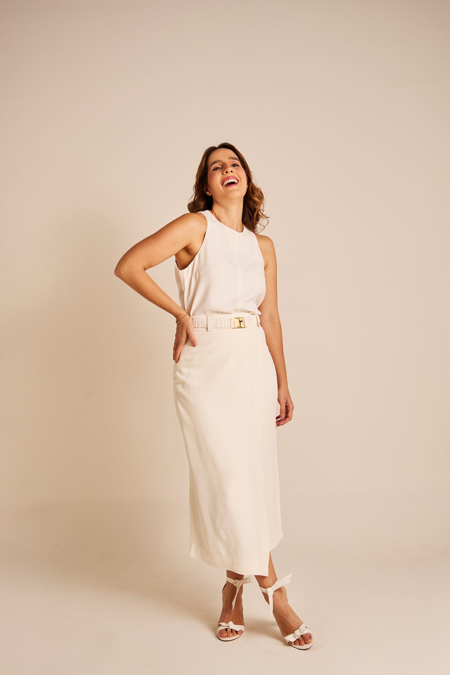 Saia Raquel Crepe Off White