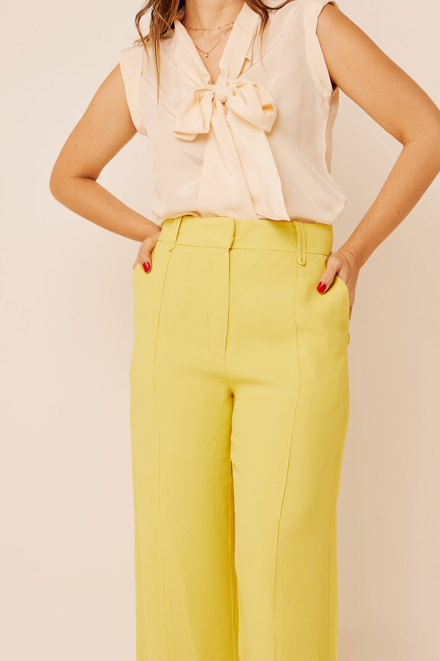 Calça Pantalona Elizabeth Verde Lima