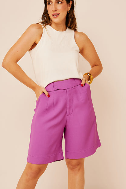 Bermuda New Florence - Crepe Roxo