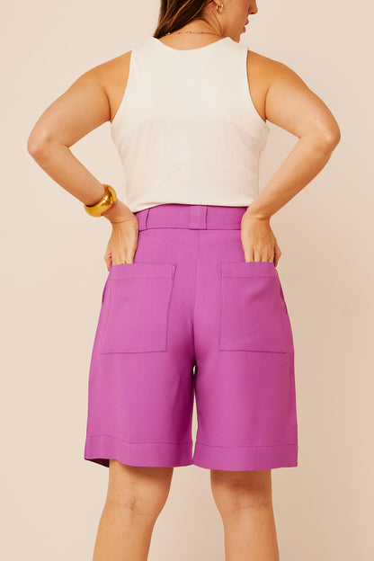 Bermuda New Florence - Crepe Roxo
