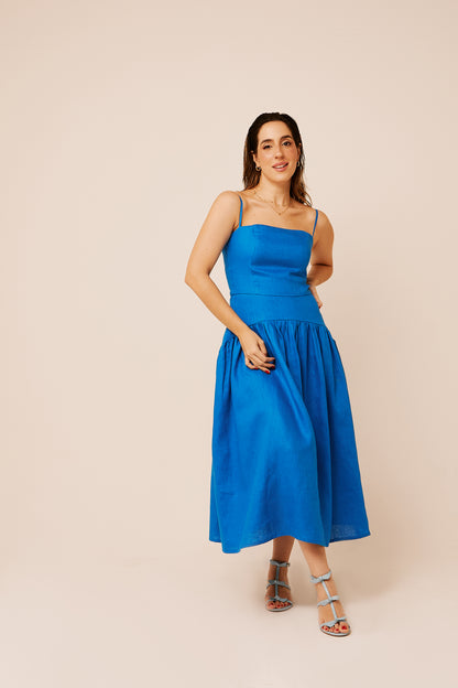 Vestido Sophie Azul Iris